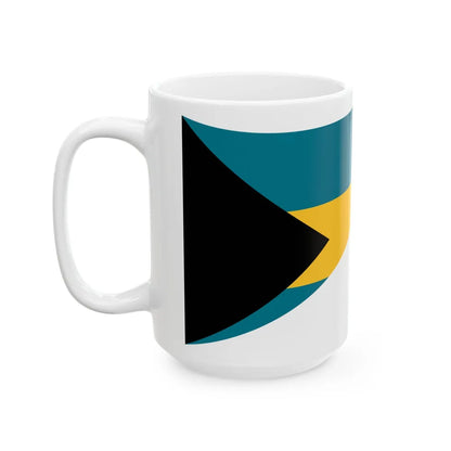 Flag of the Bahamas and Indonesia with waves (Bahamas) White Coffee Mug - Go Mug Yourself