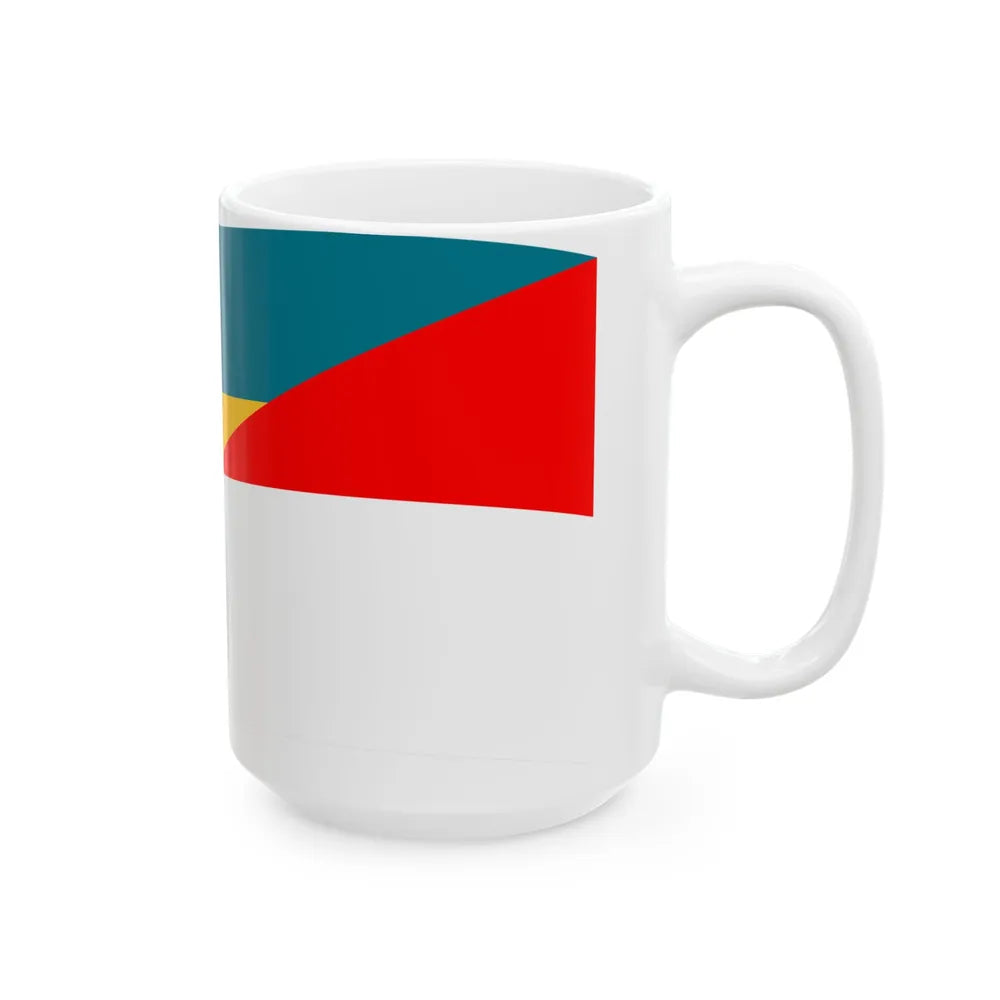 Flag of the Bahamas and Indonesia with waves (Bahamas) White Coffee Mug - Go Mug Yourself