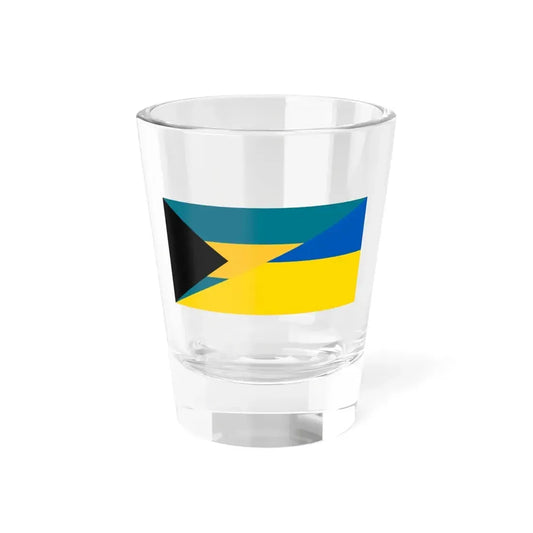 Flag of the Bahamas and Ukraine (Bahamas) Shot Glass 1.5oz 1.5oz - Go Mug Yourself