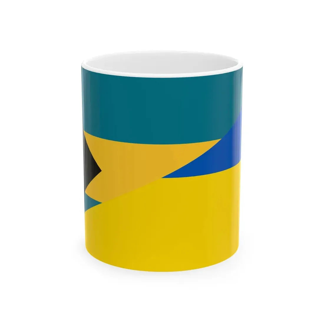 Flag of the Bahamas and Ukraine (Bahamas) White Coffee Mug 11oz - Go Mug Yourself