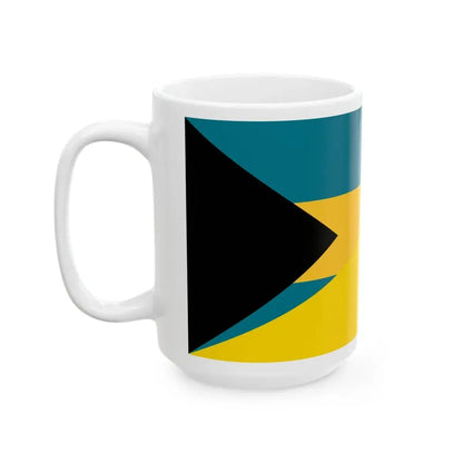 Flag of the Bahamas and Ukraine (Bahamas) White Coffee Mug - Go Mug Yourself