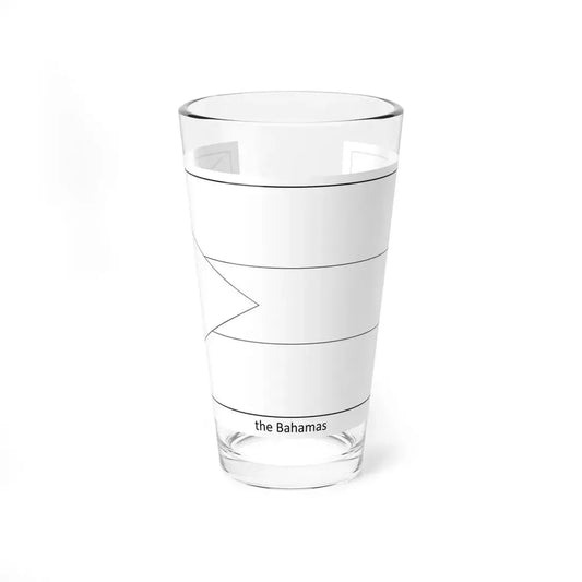 Flag of the Bahamas colouring page (Bahamas) Pint Glass 16oz 16oz - Go Mug Yourself