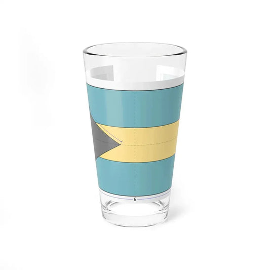 Flag of the Bahamas construction sheet (Bahamas) Pint Glass 16oz 16oz - Go Mug Yourself