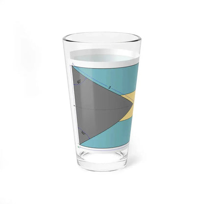 Flag of the Bahamas construction sheet (Bahamas) Pint Glass 16oz - Go Mug Yourself
