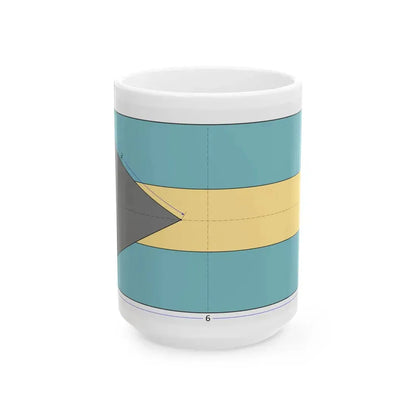 Flag of the Bahamas construction sheet (Bahamas) White Coffee Mug 15oz - Go Mug Yourself