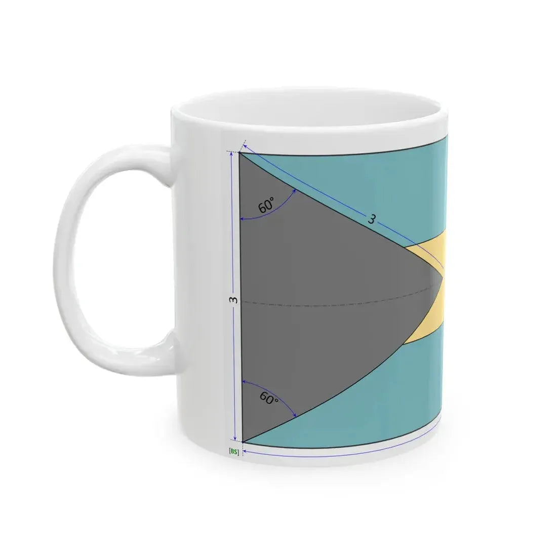 Flag of the Bahamas construction sheet (Bahamas) White Coffee Mug - Go Mug Yourself