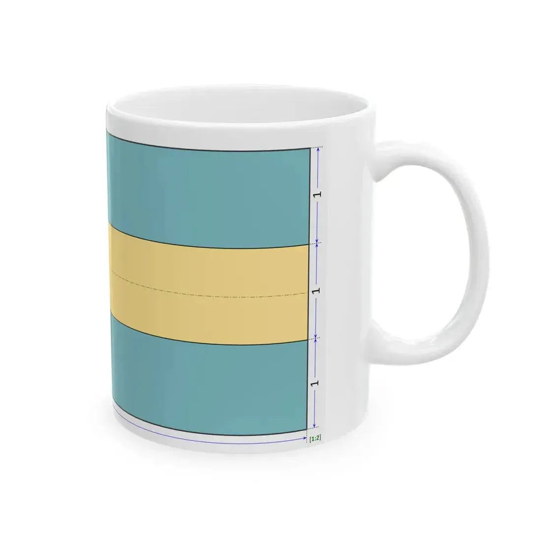 Flag of the Bahamas construction sheet (Bahamas) White Coffee Mug - Go Mug Yourself