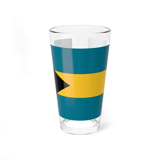 Flag of the Bahamas darker variant (Bahamas) Pint Glass 16oz 16oz - Go Mug Yourself