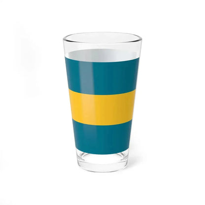 Flag of the Bahamas darker variant (Bahamas) Pint Glass 16oz - Go Mug Yourself