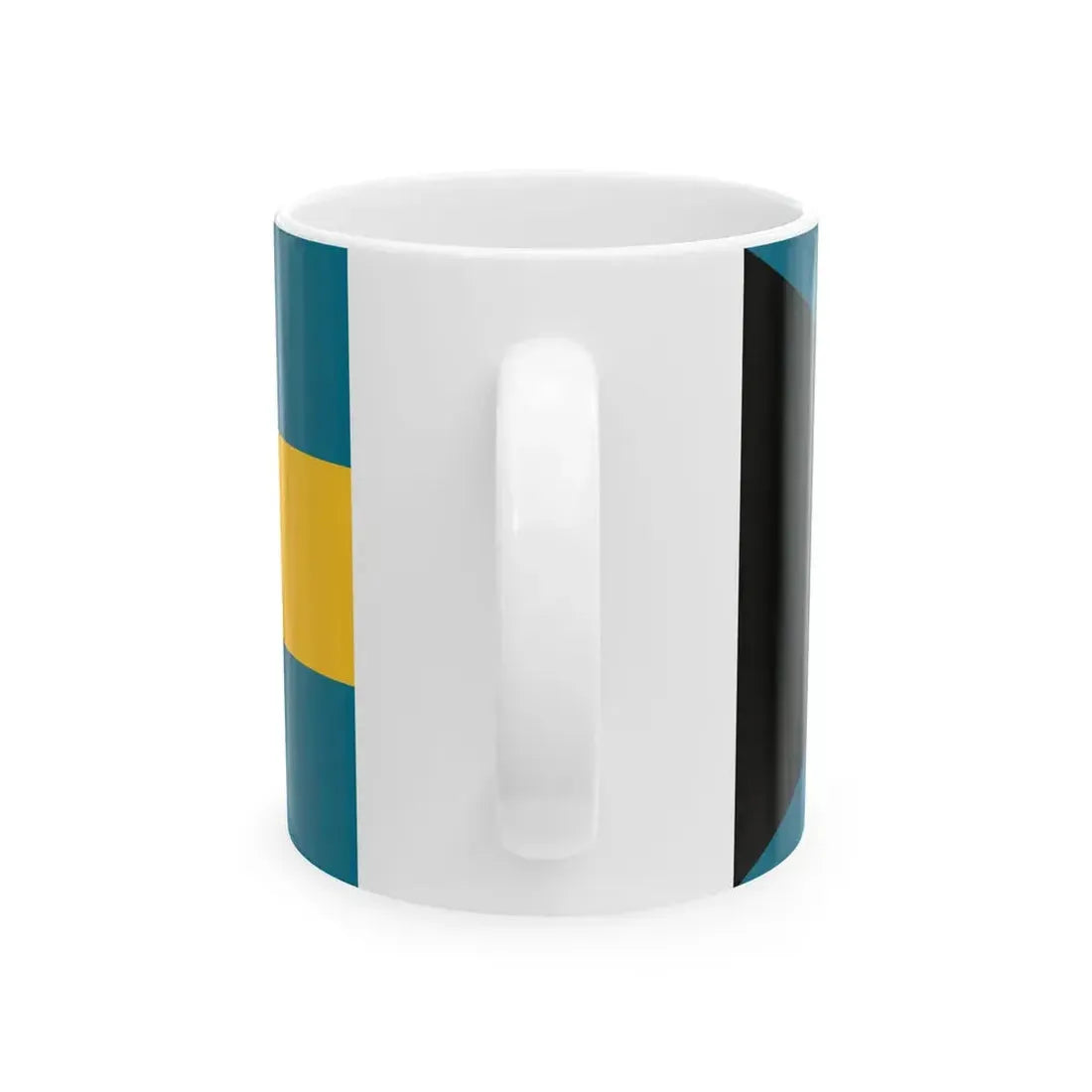 Flag of the Bahamas darker variant (Bahamas) White Coffee Mug - Go Mug Yourself