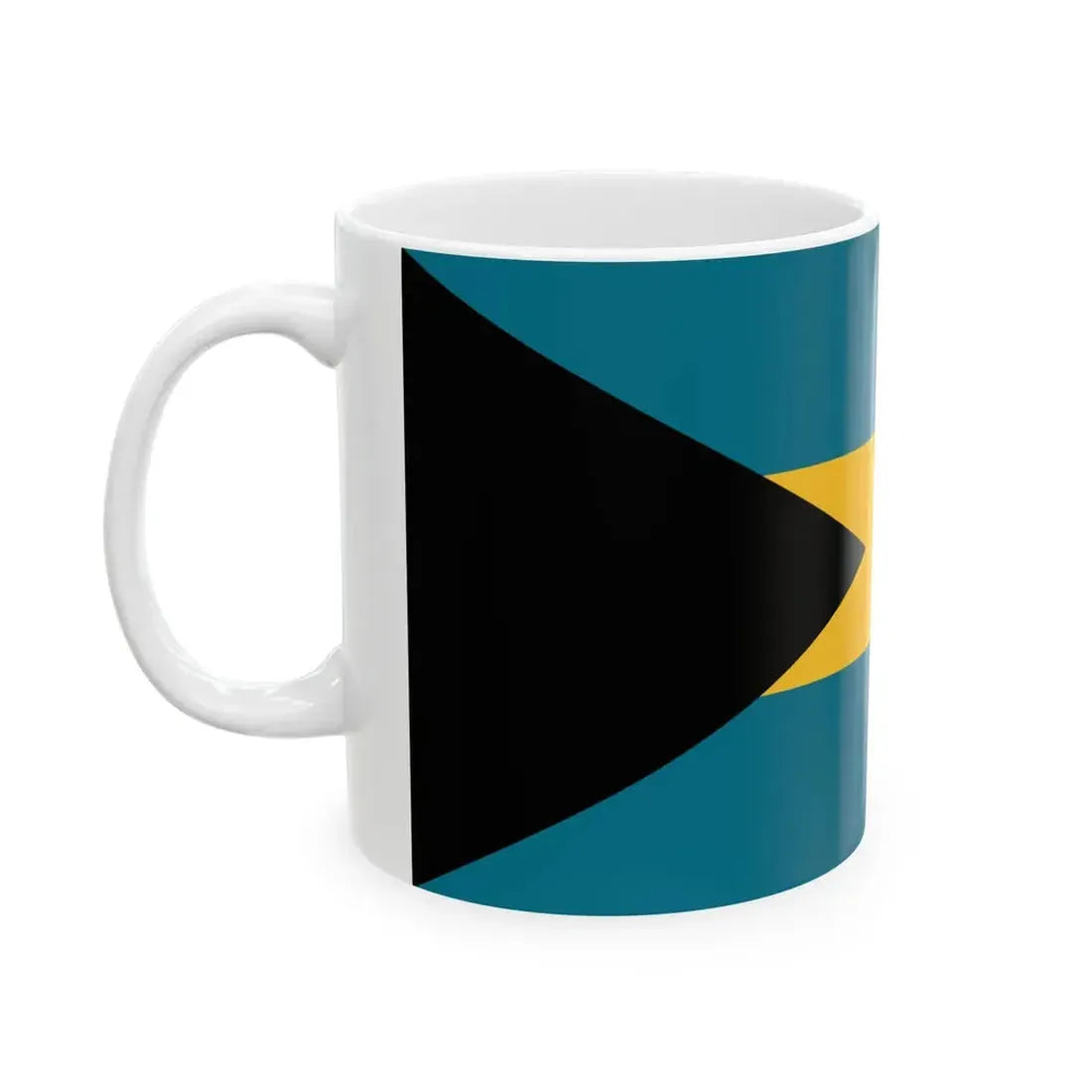 Flag of the Bahamas darker variant (Bahamas) White Coffee Mug - Go Mug Yourself