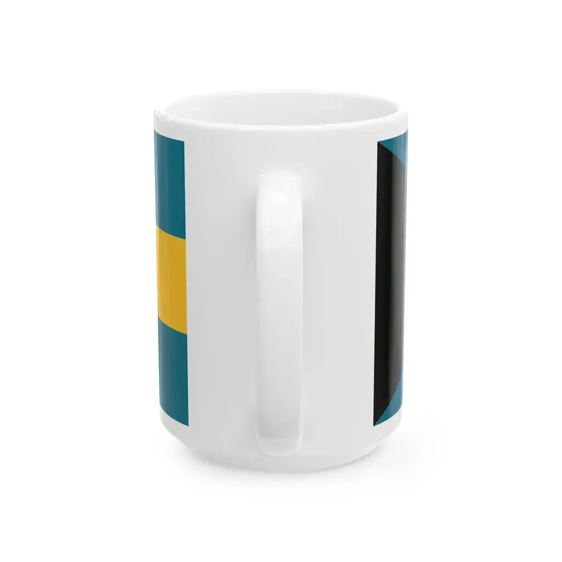 Flag of the Bahamas darker variant (Bahamas) White Coffee Mug - Go Mug Yourself