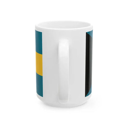Flag of the Bahamas darker variant (Bahamas) White Coffee Mug - Go Mug Yourself