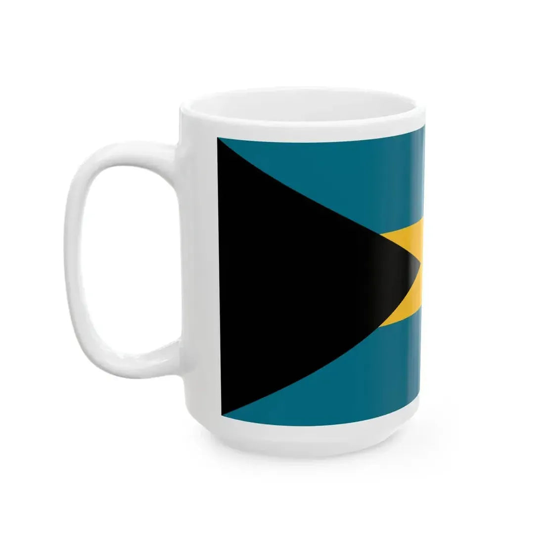 Flag of the Bahamas darker variant (Bahamas) White Coffee Mug - Go Mug Yourself