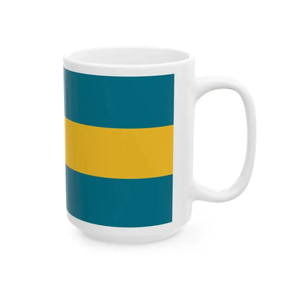 Flag of the Bahamas darker variant (Bahamas) White Coffee Mug - Go Mug Yourself