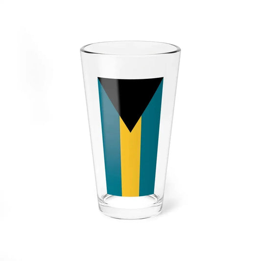 Flag of the Bahamas vertical (Bahamas) Pint Glass 16oz 16oz - Go Mug Yourself