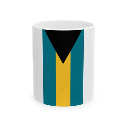 Flag of the Bahamas vertical (Bahamas) White Coffee Mug 11oz - Go Mug Yourself