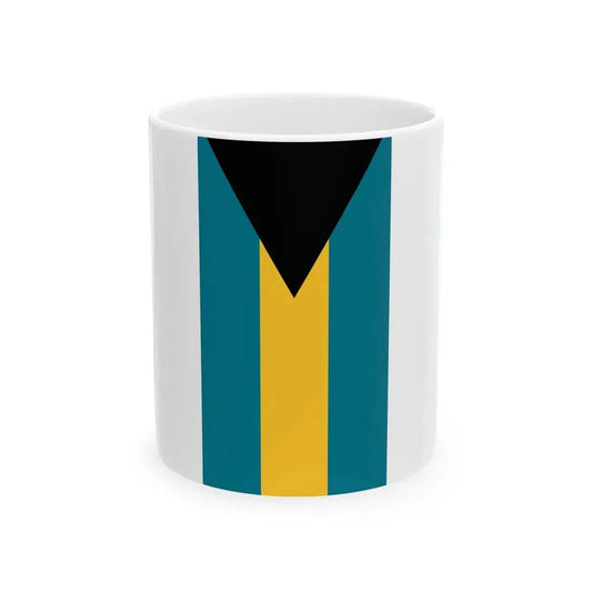 Flag of the Bahamas vertical (Bahamas) White Coffee Mug 11oz - Go Mug Yourself