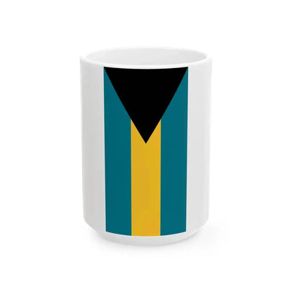 Flag of the Bahamas vertical (Bahamas) White Coffee Mug 15oz - Go Mug Yourself