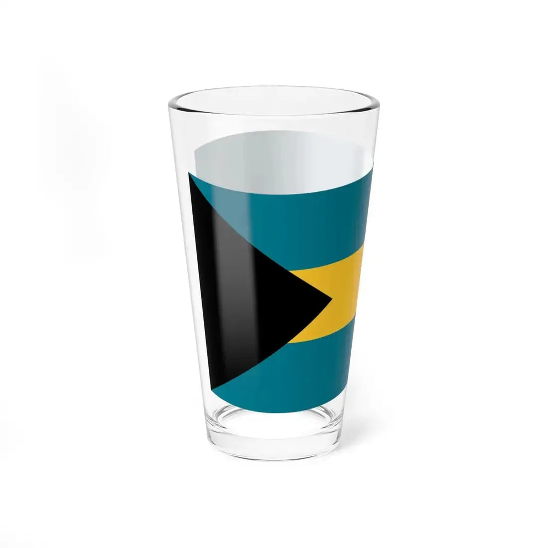 Flag of the Bahamas with waves (Bahamas) Pint Glass 16oz - Go Mug Yourself