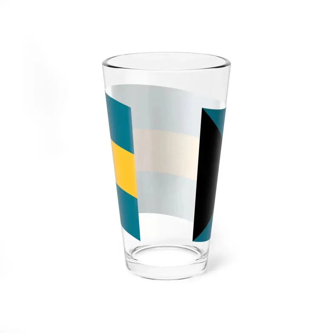 Flag of the Bahamas with waves (Bahamas) Pint Glass 16oz - Go Mug Yourself