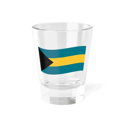 Flag of the Bahamas with waves (Bahamas) Shot Glass 1.5oz 1.5oz - Go Mug Yourself