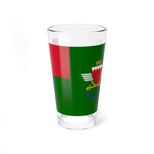 Flag of the Bahrain Defence Force (Bahrain) Pint Glass 16oz 16oz - Go Mug Yourself