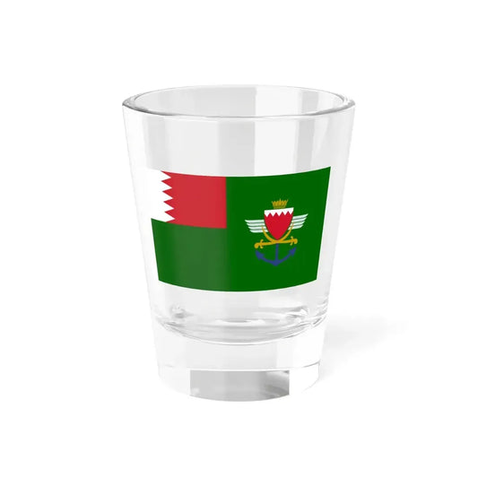 Flag of the Bahrain Defence Force (Bahrain) Shot Glass 1.5oz 1.5oz - Go Mug Yourself