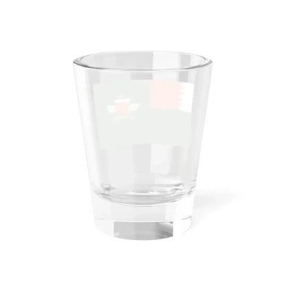 Flag of the Bahrain Defence Force (Bahrain) Shot Glass 1.5oz - Go Mug Yourself
