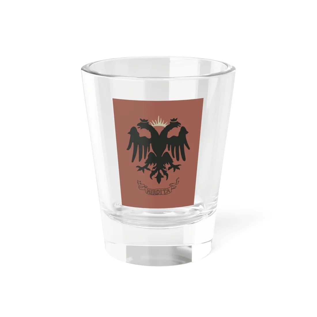 Flag of the Bajrak of Kashnjeti 1878 (Albania) Shot Glass 1.5oz 1.5oz - Go Mug Yourself