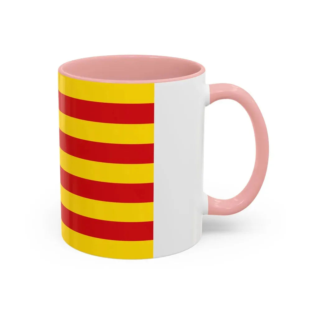 Flag of the Balearic Islands Spain - Accent Coffee Mug - Go Mug Yourself