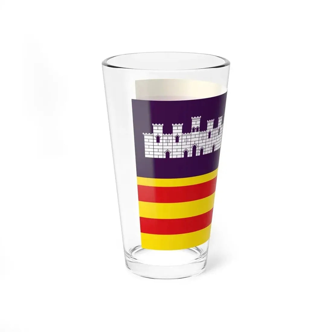 Flag of the Balearic Islands Spain - Pint Glass 16oz - Go Mug Yourself