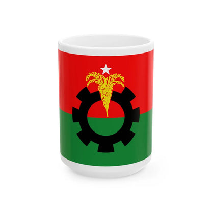 Flag of the Bangladesh Nationalist Party (Bangladesh) White Coffee Mug 15oz - Go Mug Yourself