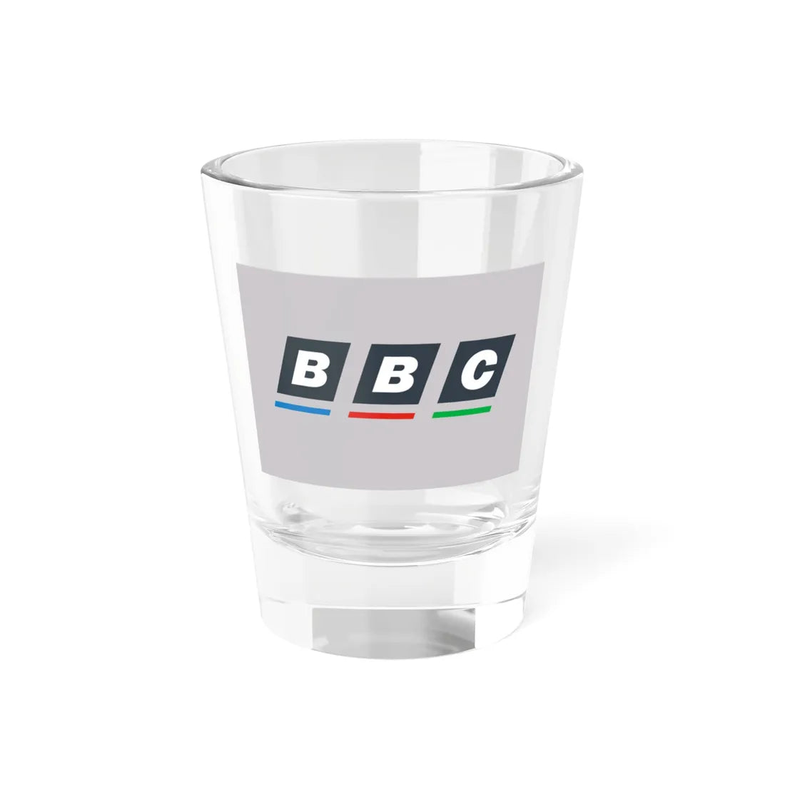 Flag of the BBC 1988-1997 (United Kingdom) Shot Glass 1.5oz 1.5oz - Go Mug Yourself