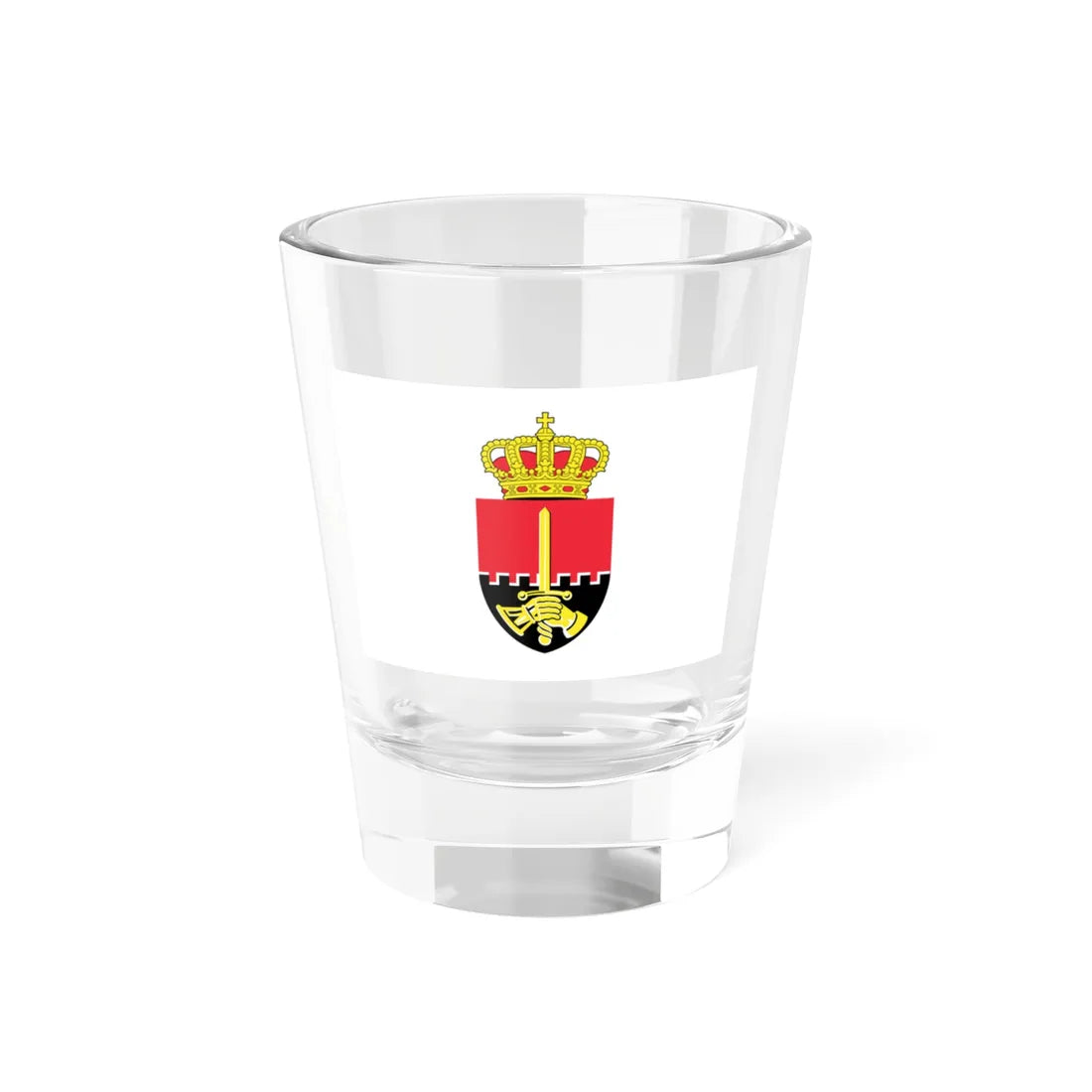 Flag of the Belgian Land Component (Belgium) Shot Glass 1.5oz 1.5oz - Go Mug Yourself