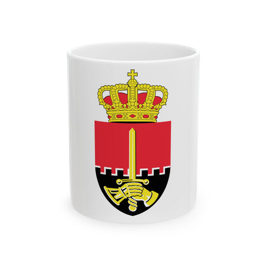 Flag of the Belgian Land Component (Belgium) White Coffee Mug-11oz-Go Mug Yourself
