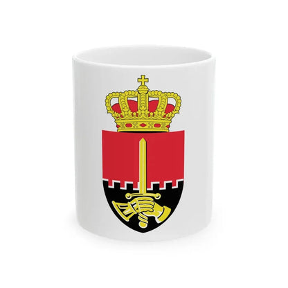 Flag of the Belgian Land Component (Belgium) White Coffee Mug 11oz - Go Mug Yourself