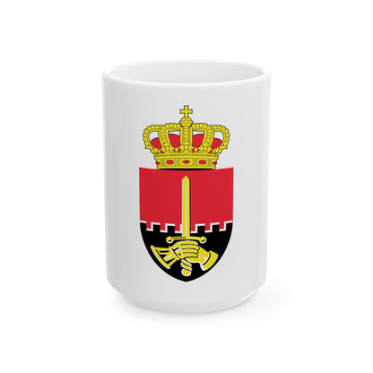 Flag of the Belgian Land Component (Belgium) White Coffee Mug-15oz-Go Mug Yourself