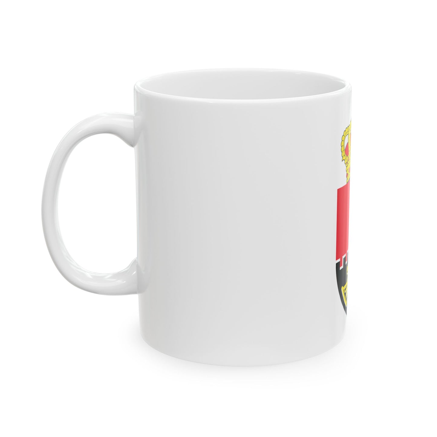 Flag of the Belgian Land Component (Belgium) White Coffee Mug-Go Mug Yourself