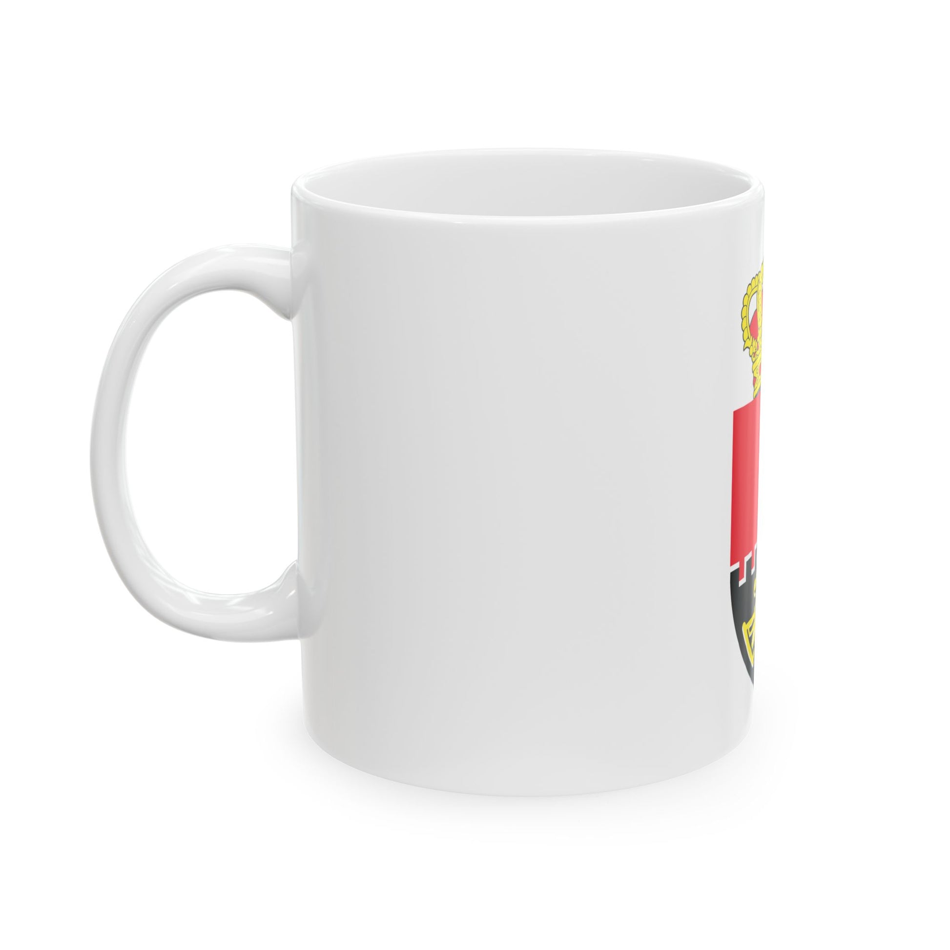 Flag of the Belgian Land Component (Belgium) White Coffee Mug-Go Mug Yourself