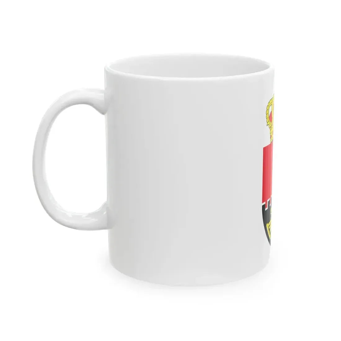 Flag of the Belgian Land Component (Belgium) White Coffee Mug - Go Mug Yourself