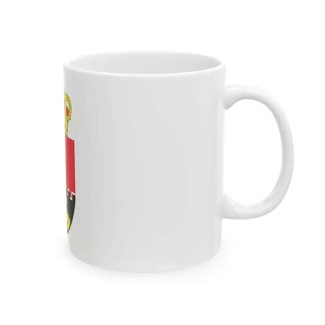 Flag of the Belgian Land Component (Belgium) White Coffee Mug - Go Mug Yourself