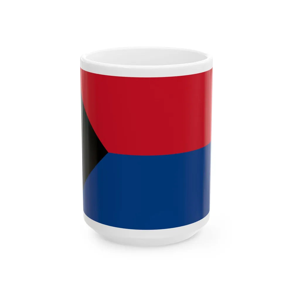 Flag of the Belize Peoples Development Movement (Belize) White Coffee Mug 15oz - Go Mug Yourself