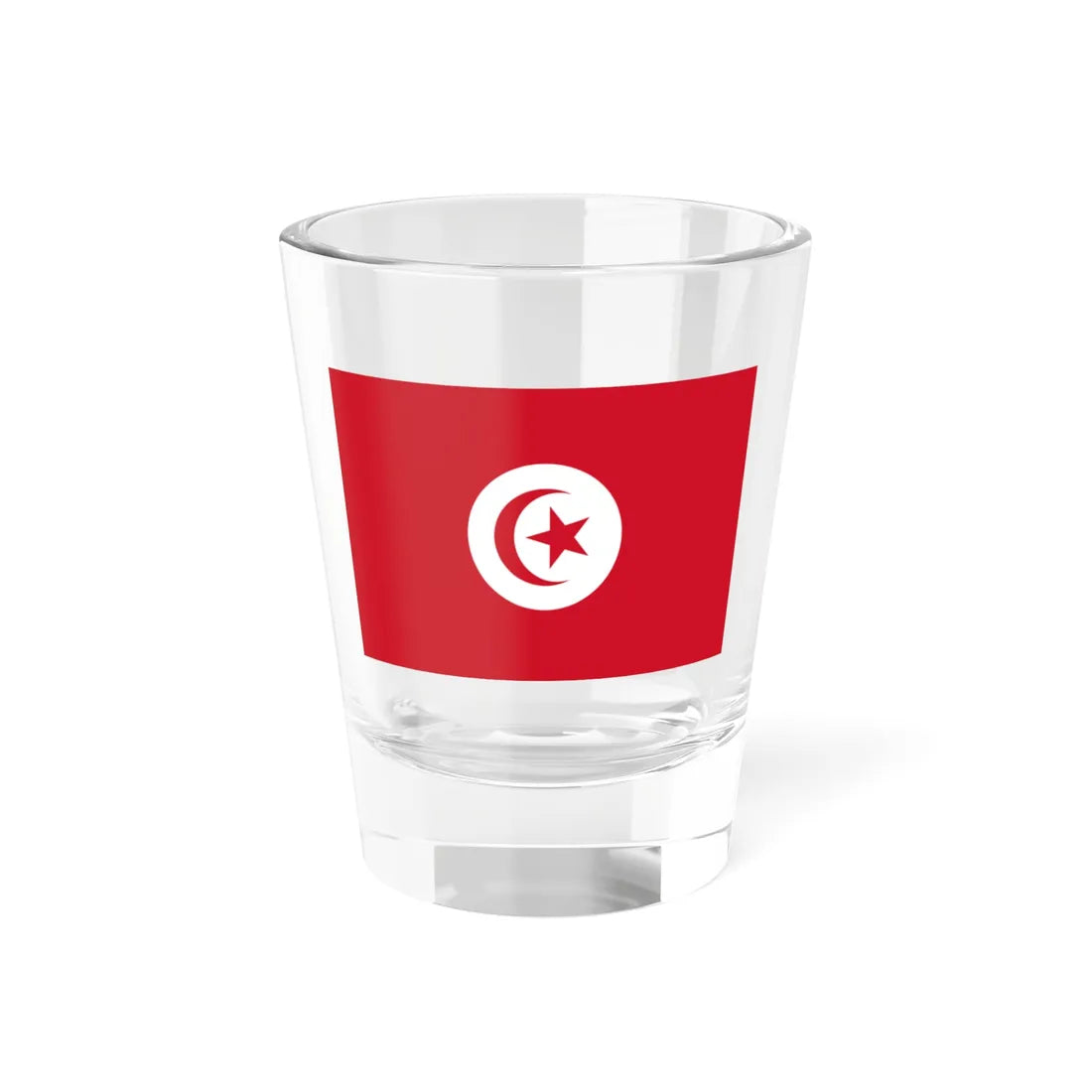 Flag of the Beylik of Tunis 1831-1881 (Tunisia) Shot Glass 1.5oz 1.5oz - Go Mug Yourself