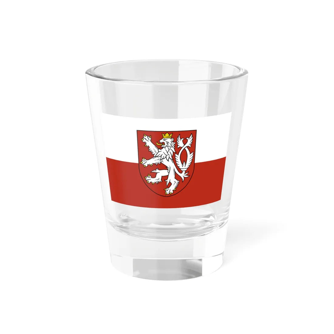 Flag of the Bohemian Coat of Arms (Czech Republic) Shot Glass 1.5oz 1.5oz - Go Mug Yourself