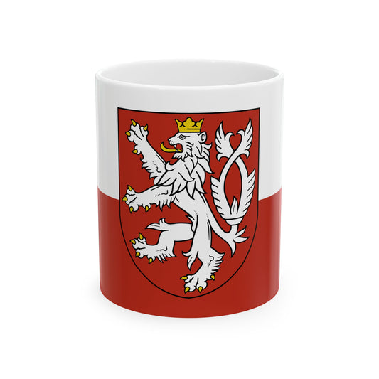 Flag of the Bohemian Coat of Arms (Czech Republic) White Coffee Mug-11oz-Go Mug Yourself