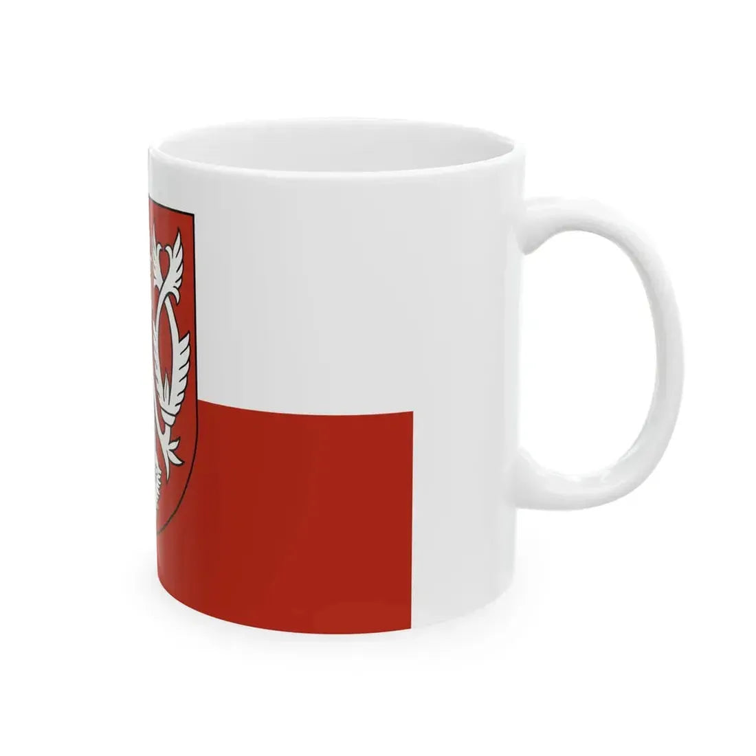 Flag of the Bohemian Coat of Arms (Czech Republic) White Coffee Mug - Go Mug Yourself