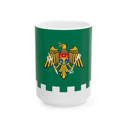 Flag of the Border Guard of Moldova (Moldova) White Coffee Mug 15oz - Go Mug Yourself