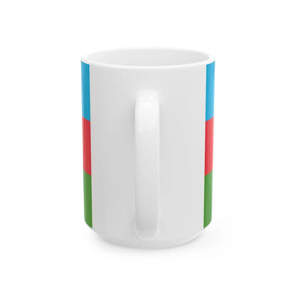 Flag of the Border Regiments Reverse (Azerbaijan) White Coffee Mug - Go Mug Yourself