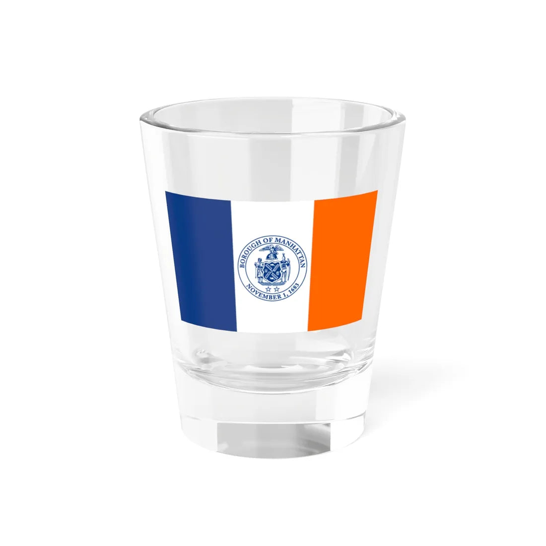 Flag of the Borough of Manhattan (United States) Shot Glass 1.5oz 1.5oz - Go Mug Yourself